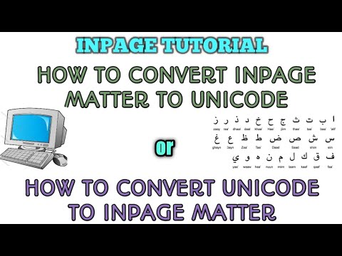 convert unicode to inpage format